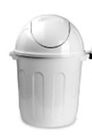 Lixeira plástica com tampa movel 40lts branco 3441