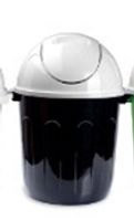 LIXEIRA PLASTICA C/TAMPA 30LTS PRETO 3432