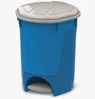 LIXEIRA PLASTICA C/PEDAL 9,5LTS AZUL 6505