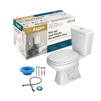 Kit caixa acoplada aspen+assento e acessorios Kit caixa acoplada aspen+assento e acessorios