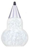 Pendente verona liso transparente e leitoso prata 1xe27