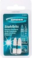 Ponteira bits 25mm 1/4 magnetico com 2pcs