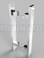 PUXADOR ALUMINIO 80CM RETANGULAR CROMADO DUBAI REF