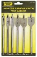 Jogo brocas chata para madeira 6pcs