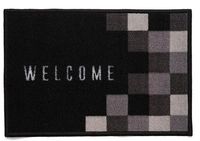 TAPETE CLEAN KASA  (BEM VINDO) 0,40X0,60CM PRETO/B