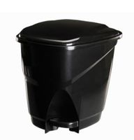 Lixeira plástica com pedal 16l preto lp1*pr1