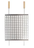Grelha aço inox moeda 40x50cm