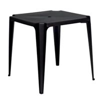 Mesa plástica preta 70x70cm