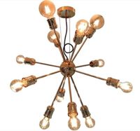 Pendente atomus dourado 12xe27