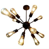 Pendente atomus preto 14xe27