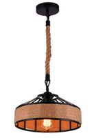 Pendente corda pc-01 1xe27 preto