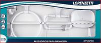 KIT ACESSORIOS 5 PCS ATTIC QUADRA BRANCO