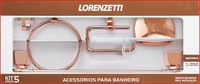 KIT ACESSORIOS 5 PCS ATTIC QUADRA ROSE GOLD