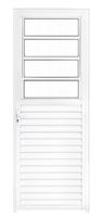 Porta alumínio branco basculan 210x80 v.liso l/esq Porta alumínio branco basculan 210x80 v.liso l/esq