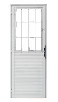 Porta alumínio branco postigo 210x80 v.liso l/dir Porta alumínio branco postigo 210x80 v.liso l/dir
