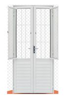 Porta alumínio branco postigo 210x120 v.liso Porta alumínio branco postigo 210x120 v.liso