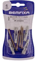 Parafuso phillips com bucha bxb 08mm c.canela com 4