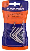 Cantoneira para moveis branca 50mm com 4