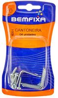 Cantoneira para moveis zincada 40mm com 4