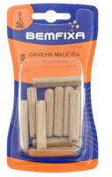 Cavilha de madeira 6x30mm com 10