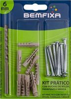 KIT PRATICO PARAFUSO+BUCHA+BROCA 10MM C/13 PECAS