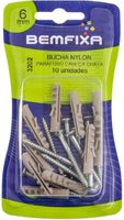 PARAFUSO FENDA C/BUCHA C.CHATA 10MM C/5