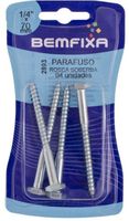 PARAFUSO SEXTAVADO 1/4X65MM C/4