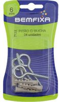 PITAO ZINCADO C/BUCHA ANEL 3,4X60 06MM C/4