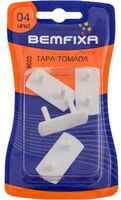 Protetor de tomada 2 pinos branco com 4