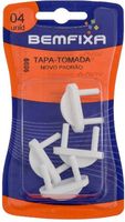 PROTETOR DE TOMADA 3 PINOS C/PUXADOR BRANCO C/4