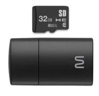 Leitor+cartao classe10 2x1 32gb pto mc163