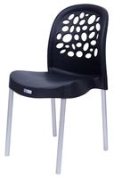 Cadeira deluxe de polipropileno preta