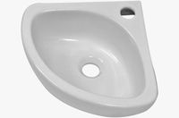 Lavatorio suspenso de canto m01 37x30cm branco