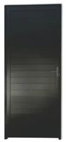 Porta alumínio preto lambri prime 210x80 l/dir