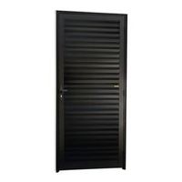 Porta alumínio preto lambri prime 210x80 l/esq