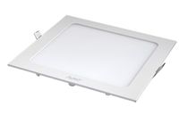 Painél led embutir quad 12w 17x17cm am3000k