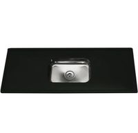 Pia marmore sint com cuba inox 120x54cm verde romano