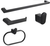 Kit acessorios 4 pcs preto fosco ref99100