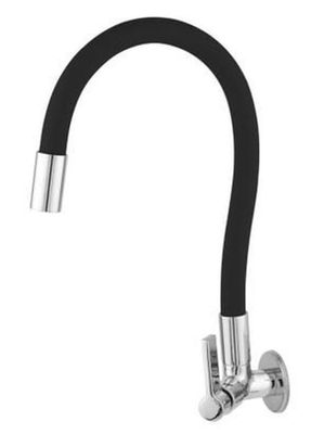 Torneira de Cozinha Parede 1/4  Flex Preta C60 / C17 6268