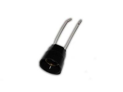 PORTA LAMPADA SOQUETE PRETO C/ RABICHO E-27 PLUZIE