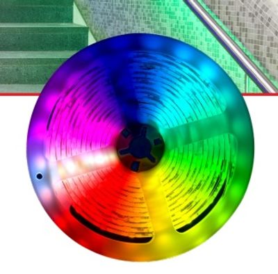 FITA DE LED INT IP20 14,4WM 5M RGB 12V TRANSF