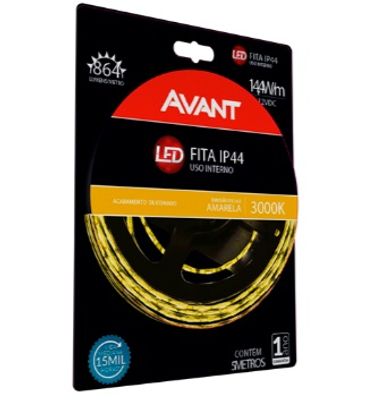 FITA DE LED INT IP44 14,4W 5M AM3000K 12V TRANSF