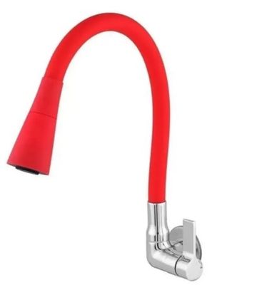 Torneira de Cozinha Flexível Par Arejada C70 Duo Vermelha