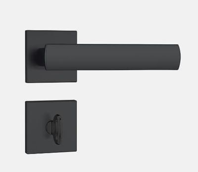 Fechadura 823/35 WC – Roseta Quadrada 1 – Preto Fosco