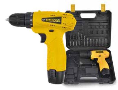 Furadeira e Parafusadeira Bivolt 12 Volts 15 Peças AR0290
