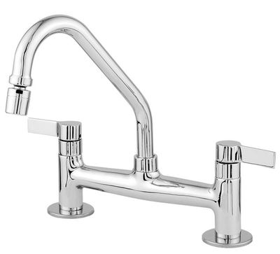 Misturador Monocomando de Mesa para Cozinha Arejador Articulável Inox Master 5210