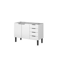 Gabinete Hb Aço P/Pia Florata Branco 4 Gavetas 1:20