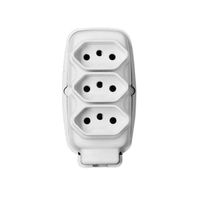 Tomada Barra Tripla Ilumi Branco 2p+T 20a 26331 Tomada Barra Tripla Ilumi Branco 2p+T 20a 26331