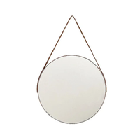 Espelho decorativo redondo com alça triax 41cm