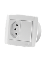 1 Interruptor+Tomada 10a Branco Ilumi Slim 85200 1 Interruptor+Tomada 10a Branco Ilumi Slim 85200